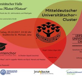 Flyer des Mitteldeutschen Universitätschor-Cluster 2017 in Jena